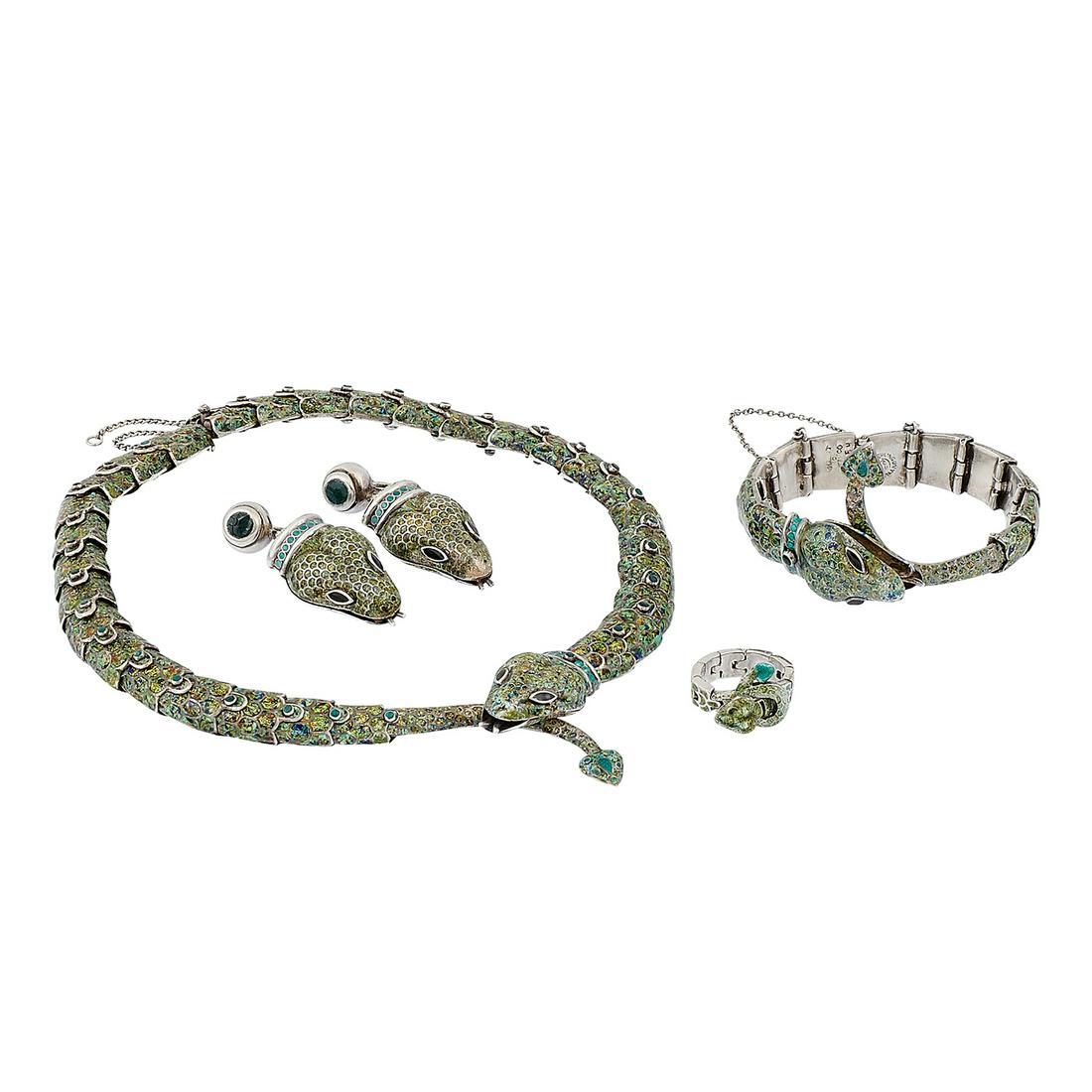 Margot de Taxco serpent / snake parure, #5554 (1 of 7)