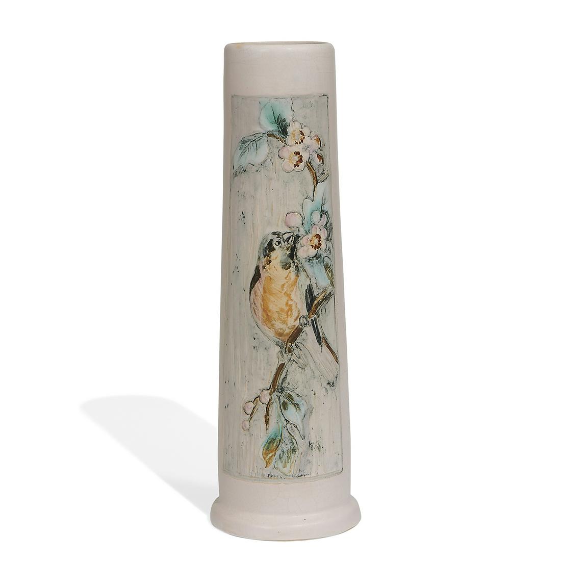 Weller Pottery Co. rare Silvertone variant vase (1 of 3)