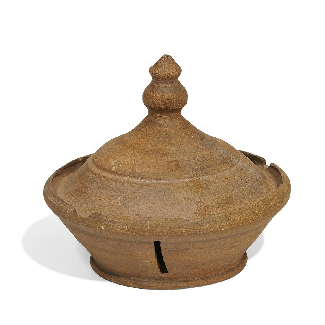 George Ohr Covered Vessel earthenware bank (1 of 4)