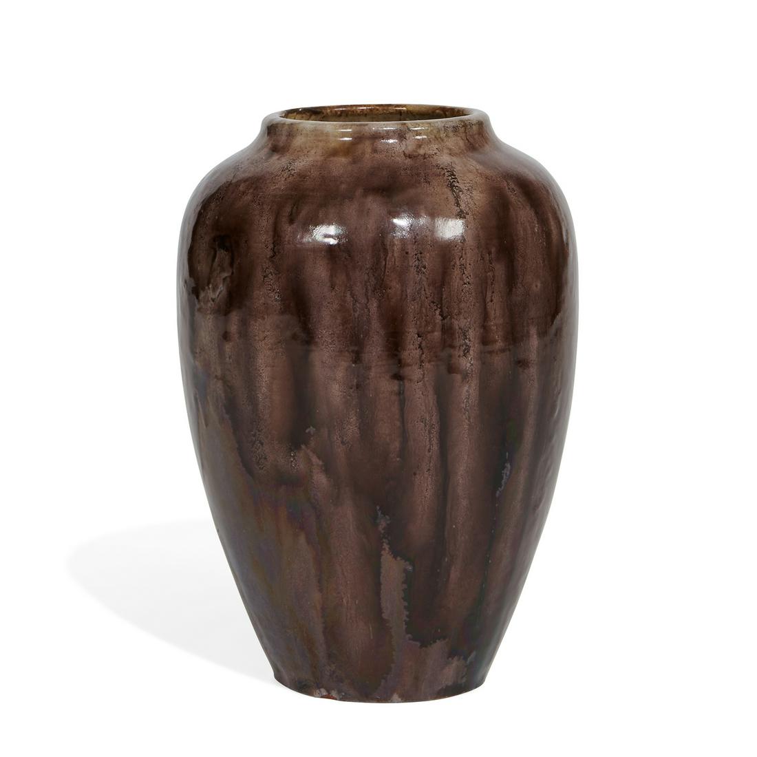 William J. Walley Pottery earthenware vase (1 of 3)