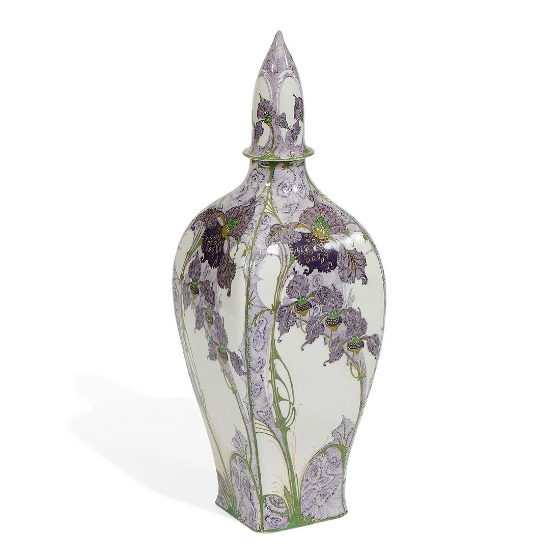 Samuel Schellink for Rozenburgh tall lidded vase (1 of 4)