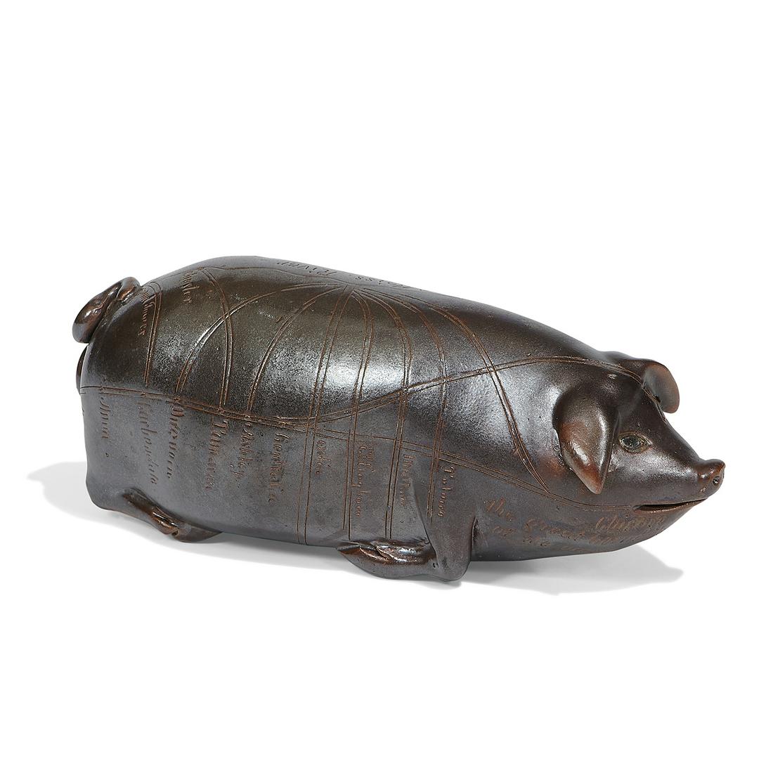 Anna Pottery / W. & C. Kirkpatrick pig flask (1 of 5)