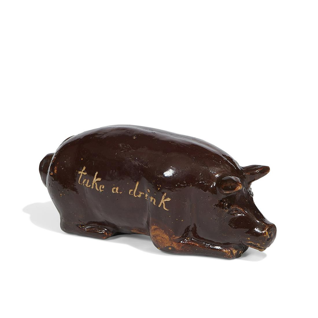 American Folk Art pig flask (1 of 5)