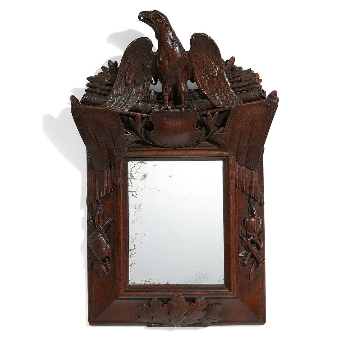 Civil War Era carved wood patriotic wall mirror (1 of 1)