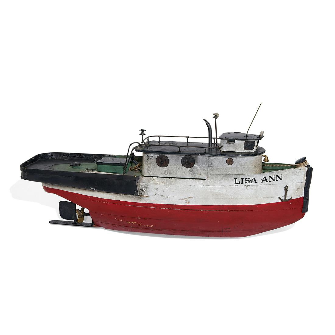 American Folk Art handmade tugboat, Lisa Ann (1 of 6)