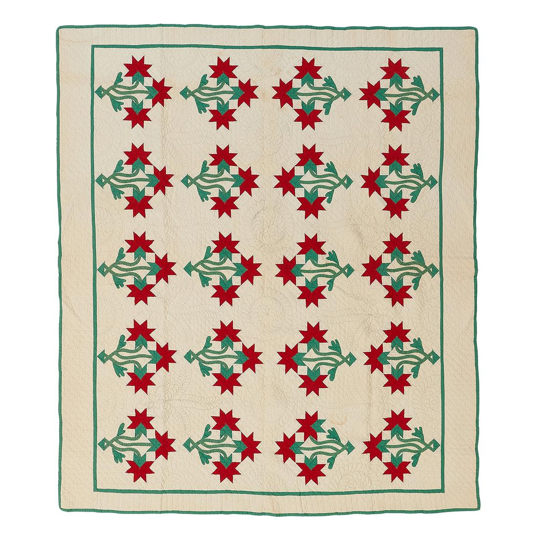 American Carolina Lily quilt 71" x 81 1/2" (1 of 1)