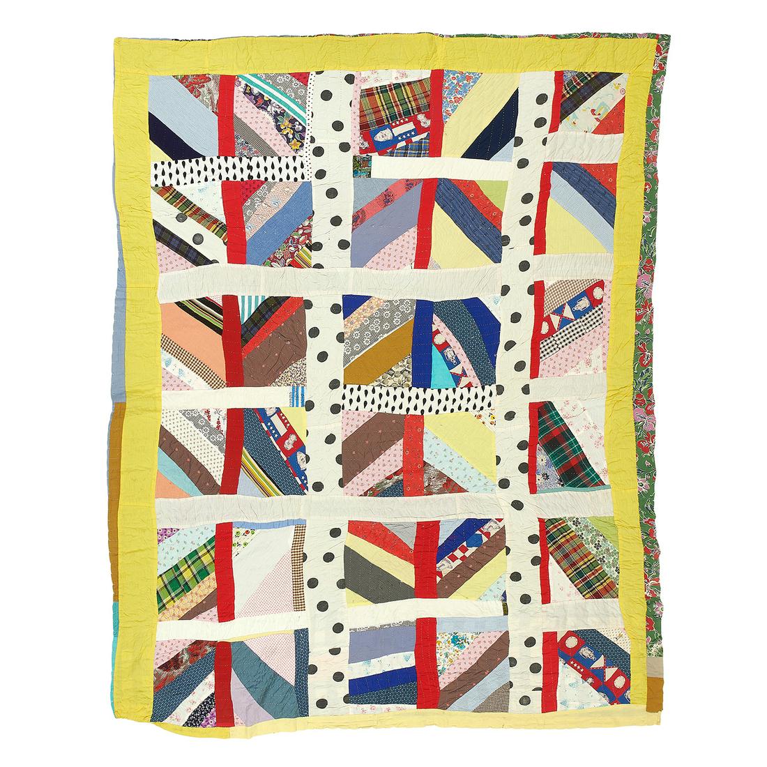 Artist Unknown pieced quilt 85" x 66" (1 of 2)