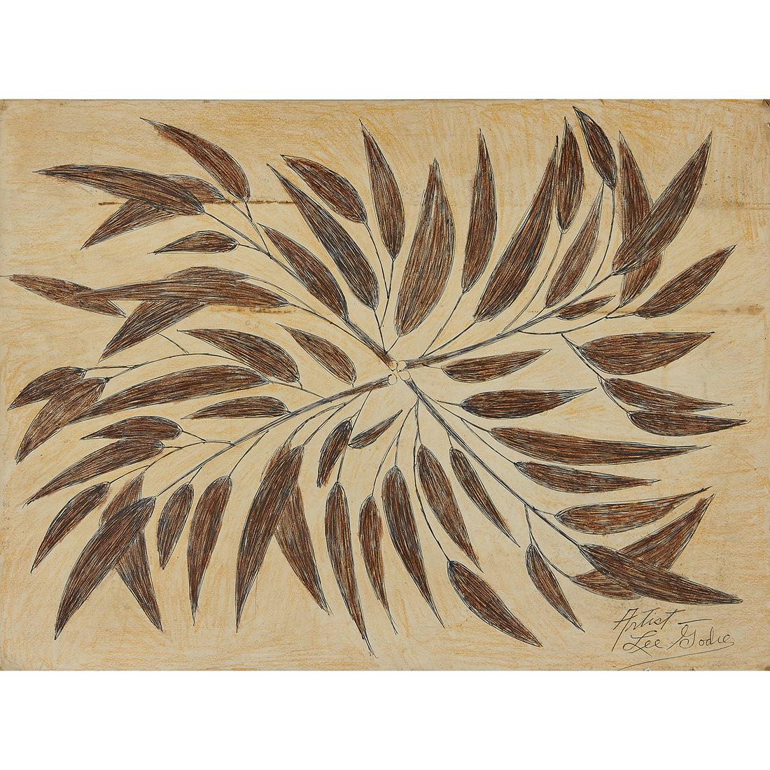 Lee Godie, Leaves, circa 1980 (1 of 1)