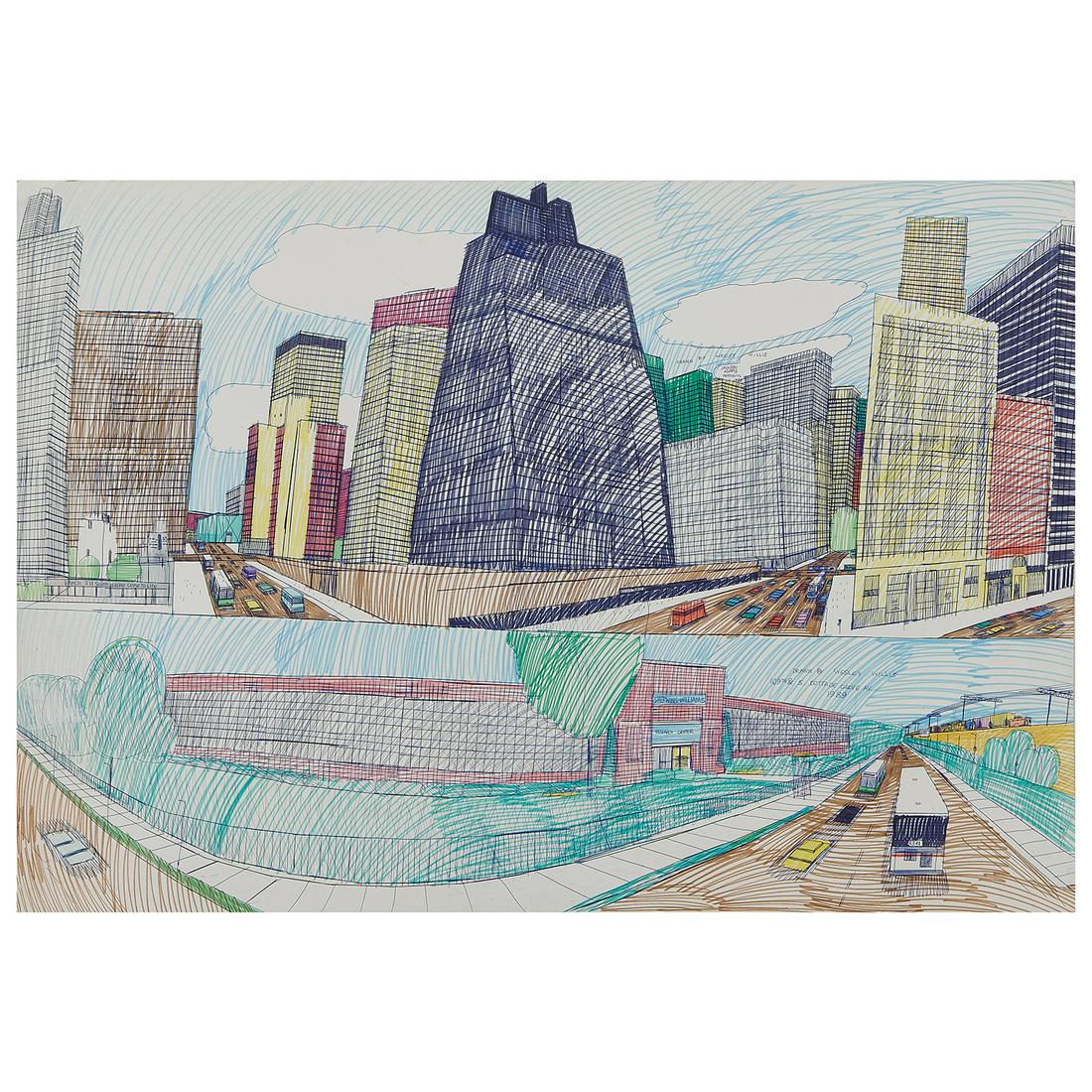 Wesley Willis, two scenes, 1989 (1 of 1)