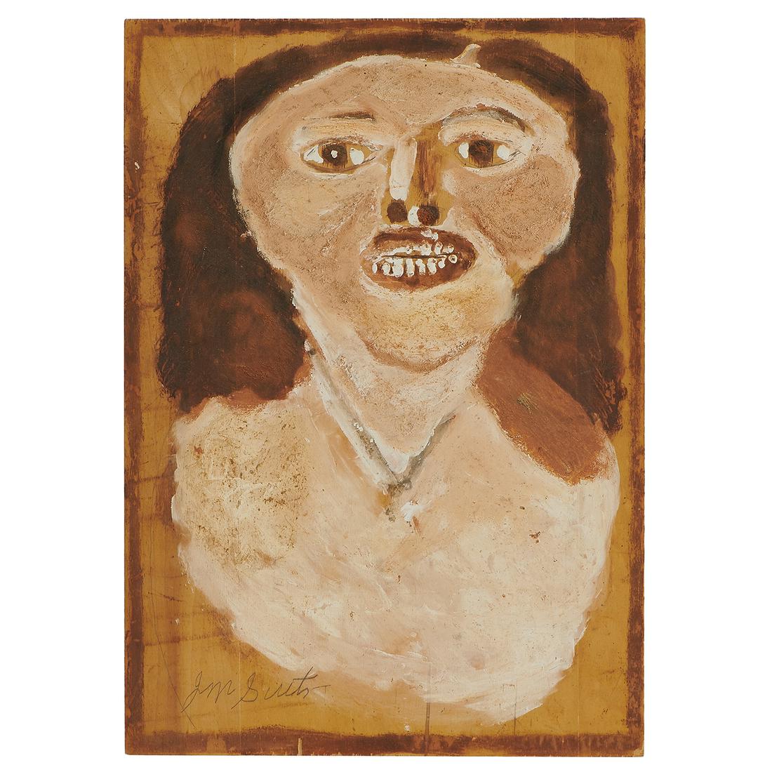 Jimmy Lee Sudduth, Female Figure with Necklace (1 of 1)