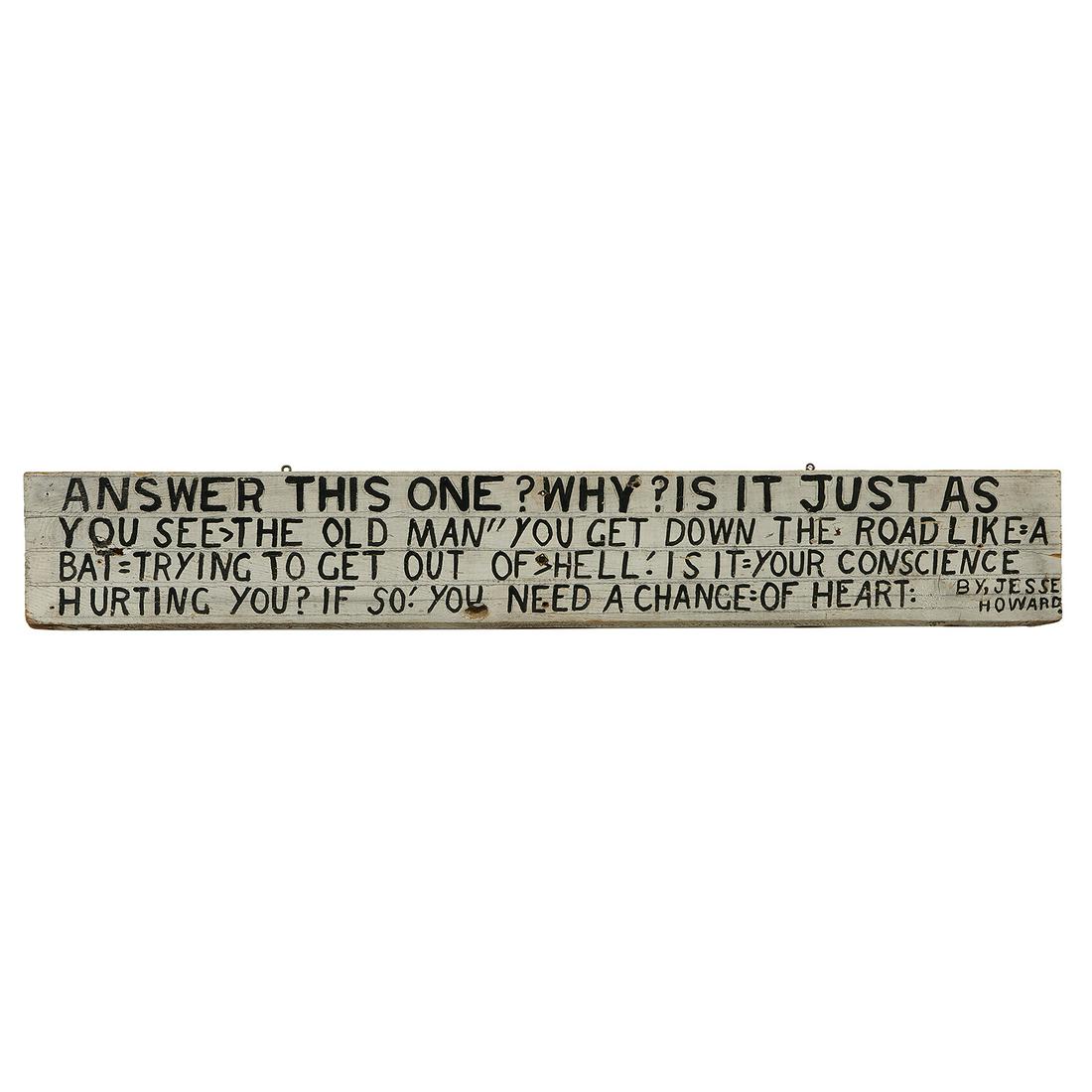 Jesse Howard, Answer This One? (1 of 2)