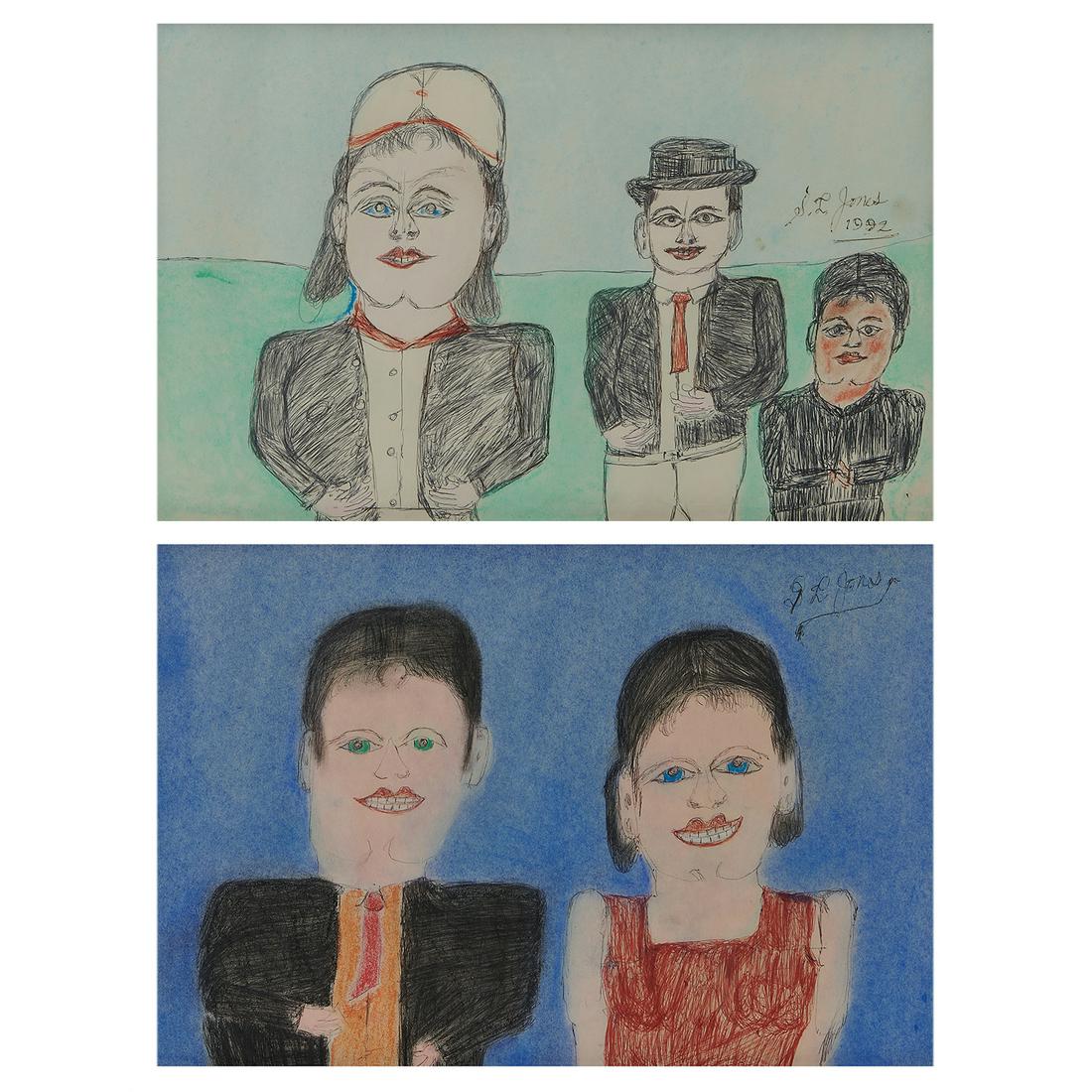 S.L. (Shields Landon) Jones, 3 Figures & A Couple (1 of 3)