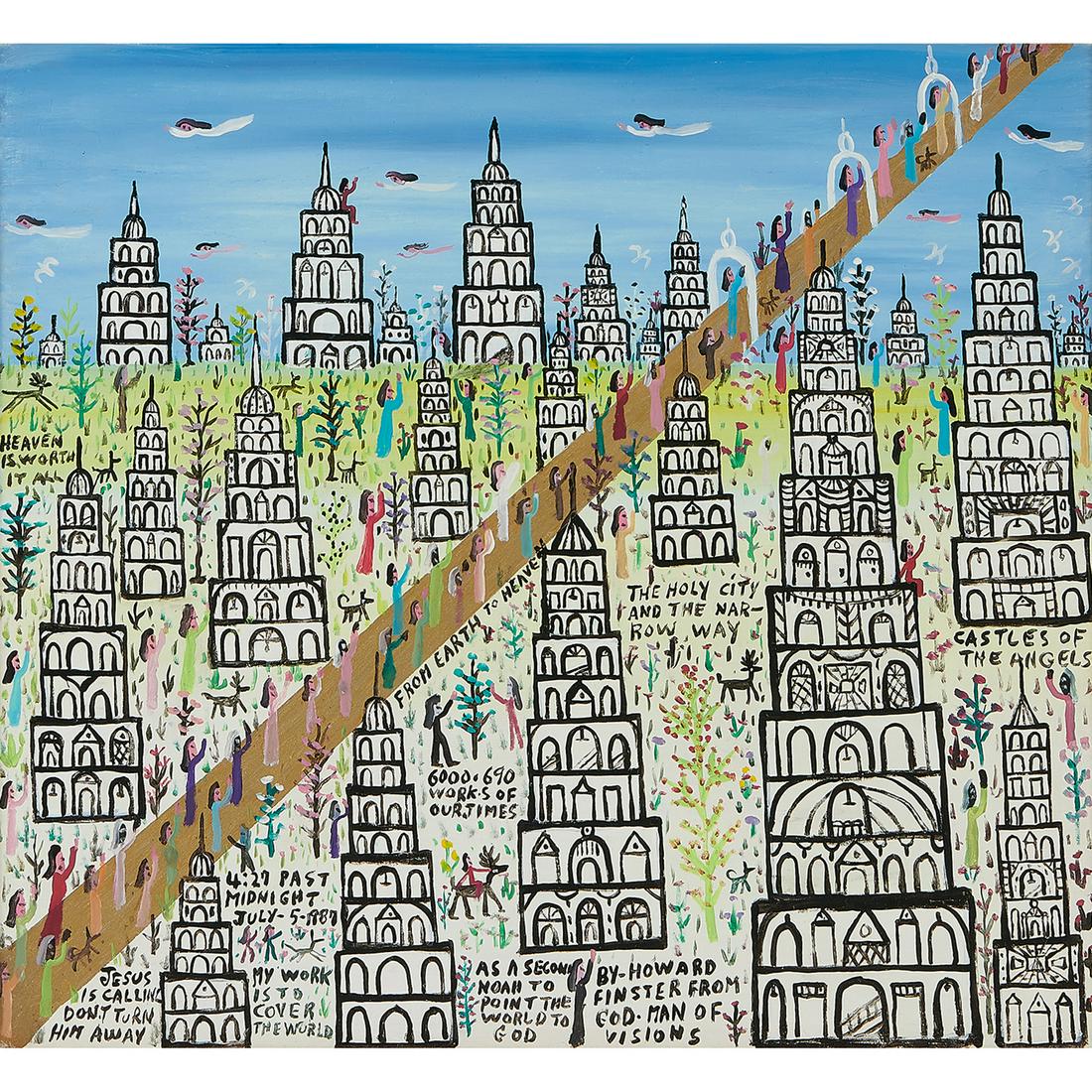 Howard Finster, Castles of the Angels, 1987 (1 of 3)