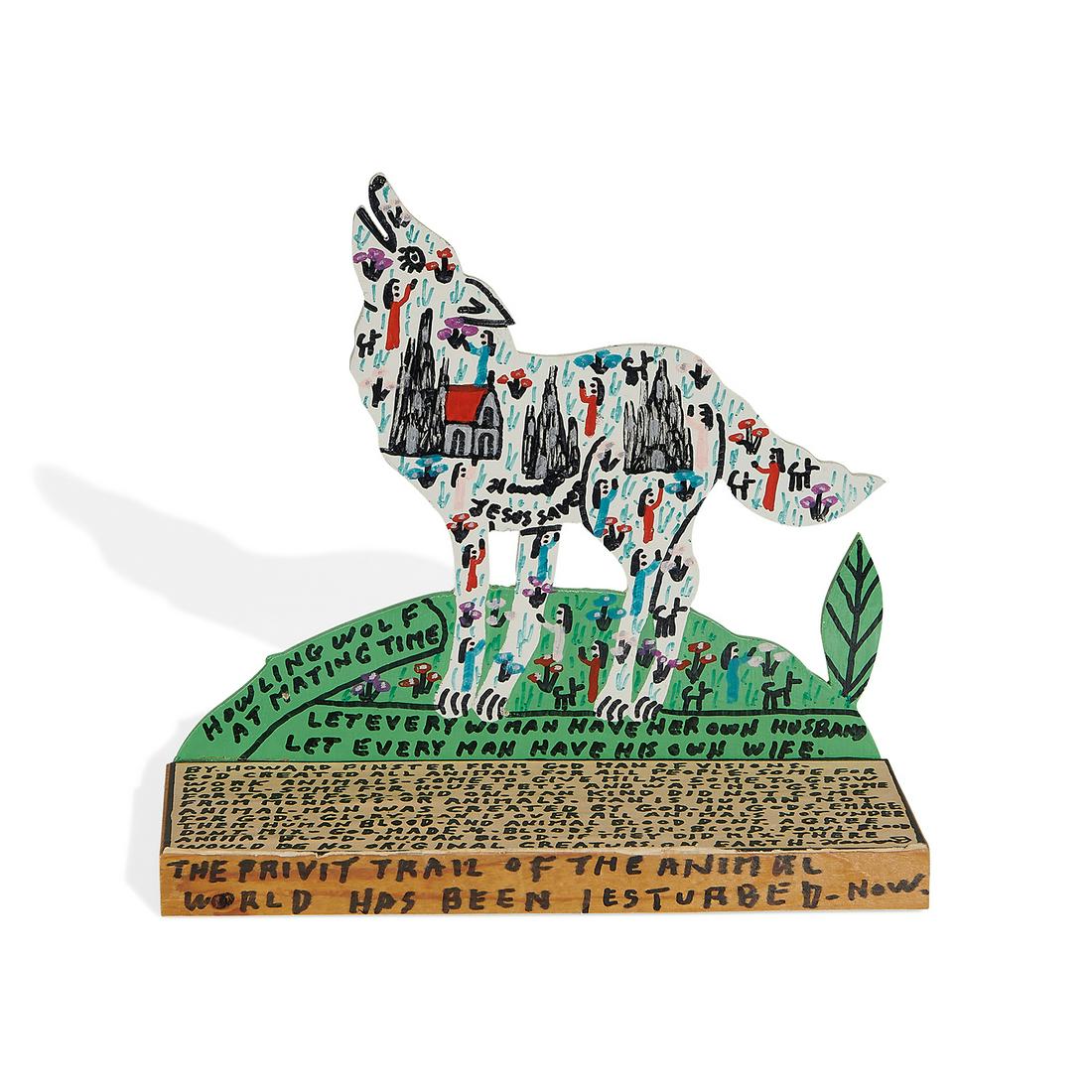 Howard Finster, Howling Wolf at Mating Time, 1990 (1 of 3)