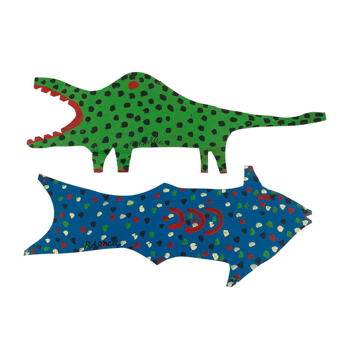 R.A. (Reuben Aaron) Miller, Dinosaur and Fish (1 of 2)