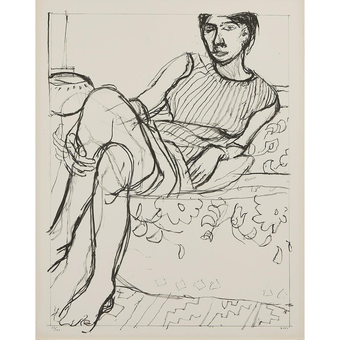 Richard Diebenkorn, Seated Woman in Striped Dress (1 of 1)