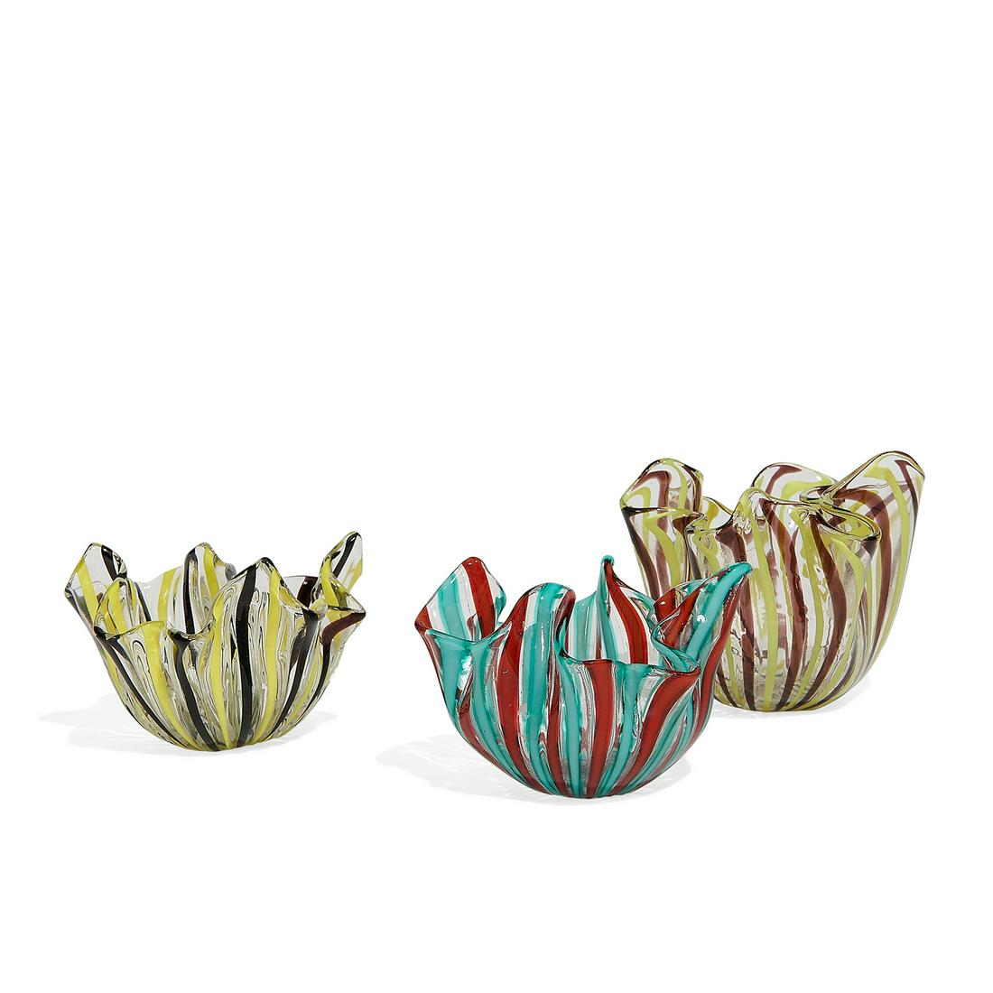 Fulvio Bianconi & Paolo Venini Fazzoletto vases (1 of 4)
