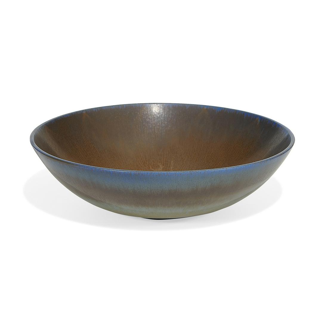 Berndt Friberg large bowl: Berndt Friberg (1899-1988) large bowl Gustavsberg, Sweden, 1962 glazed ceramic incised signature 12 3/8"dia x 3 1/2"h