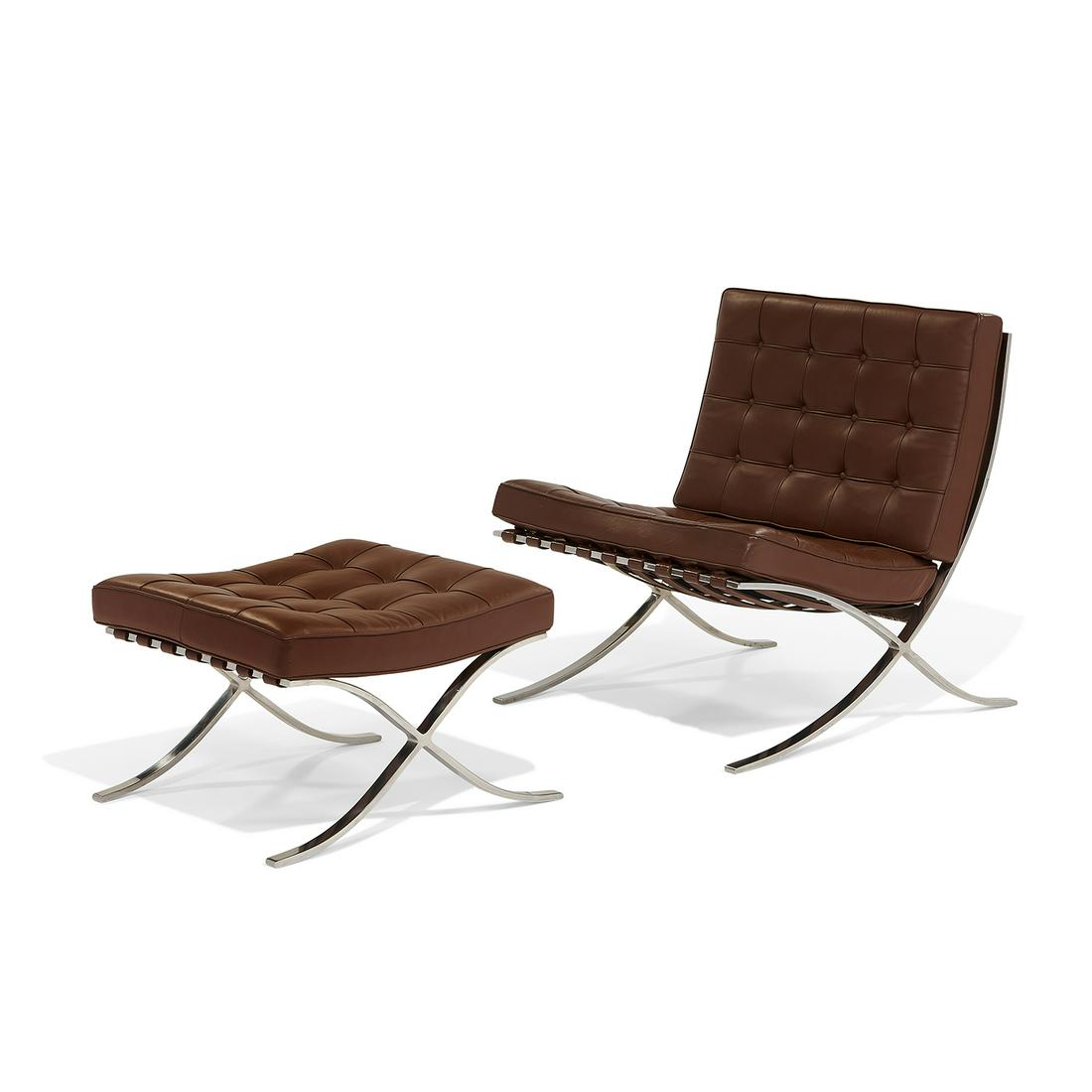 Mies van der Rohe for Knoll chair and ottoman (1 of 2)