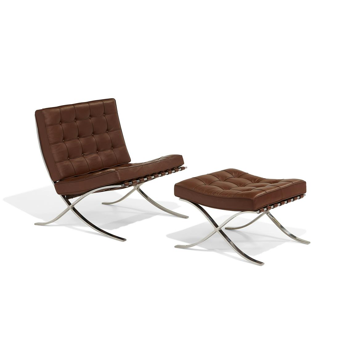 Mies van der Rohe for Knoll chair and ottoman (1 of 3)