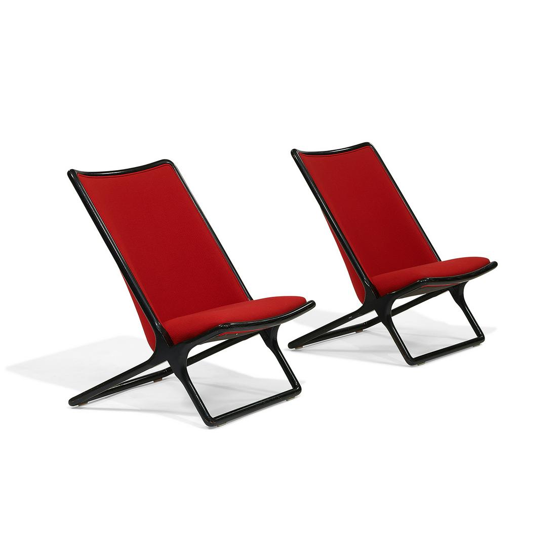 Ward Bennett for Brickel Scissor chairs (1 of 3)