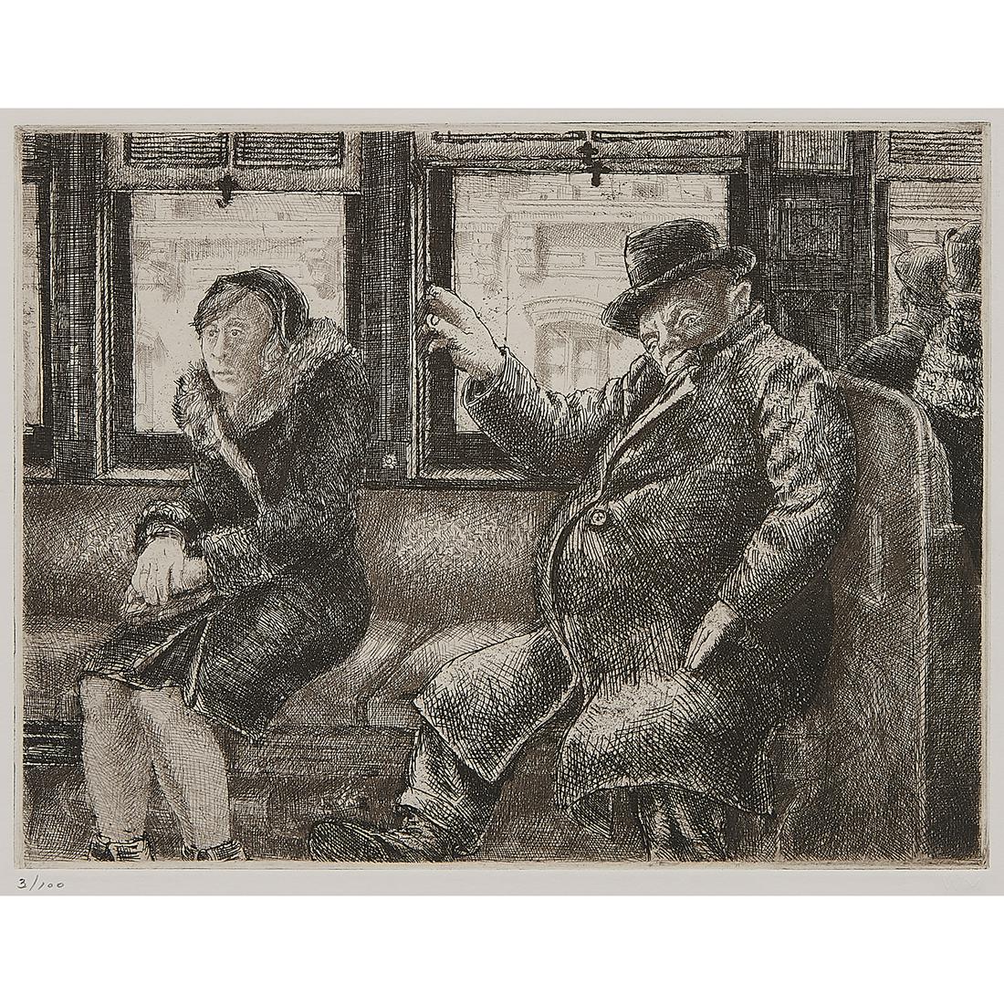 Reginald Marsh, 2nd Ave. EL: Reginald Marsh(American, 1898-1954)2nd Ave. EL, 1930etchingunsignednumbered in pencil lower margin6 3/4" x 8 3/4"