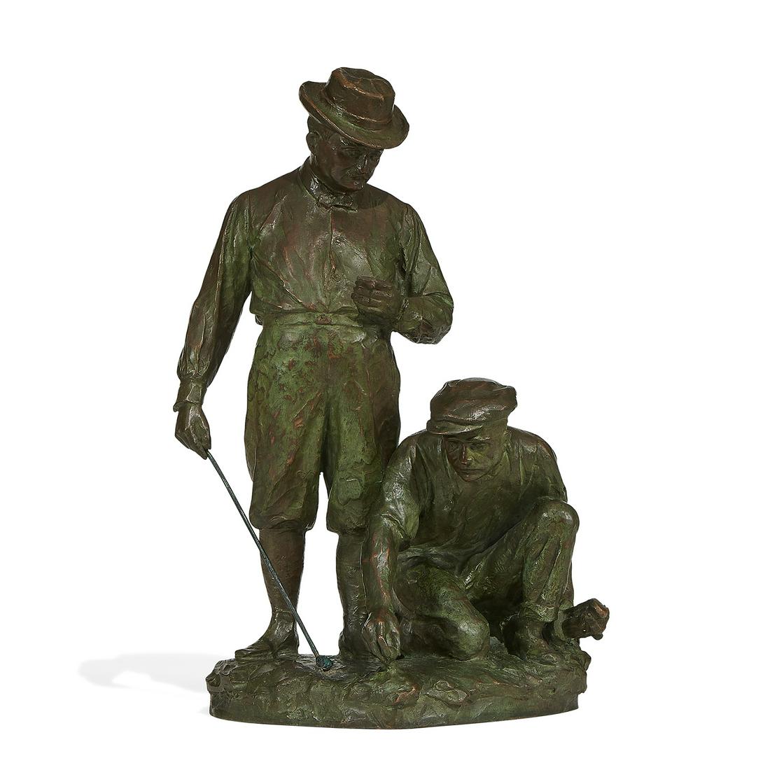 George Julian Zolnay, Gentleman and Caddy (Golf) (1 of 9)