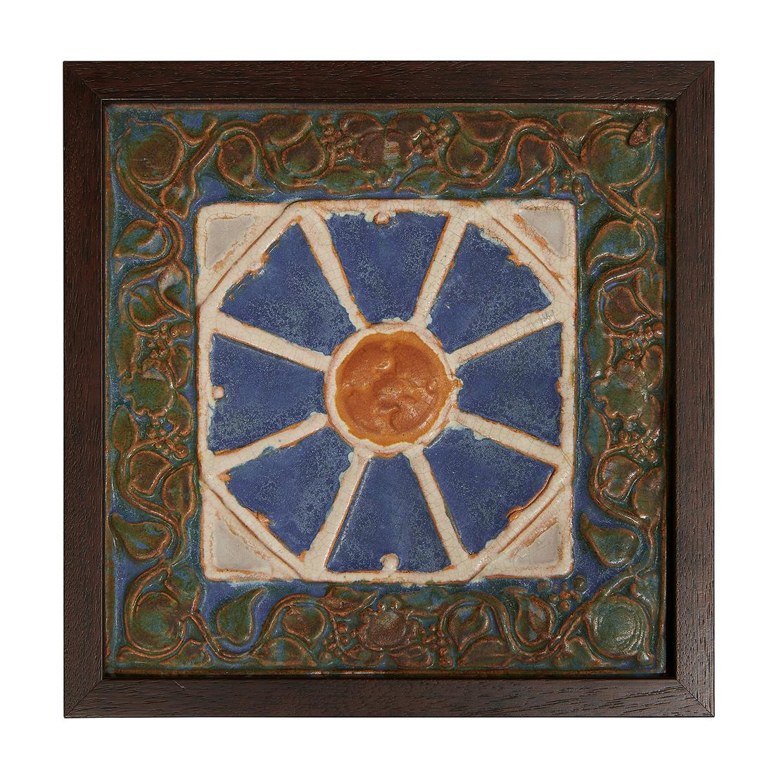 California Clay Products tile with a sunburst (1 of 2)