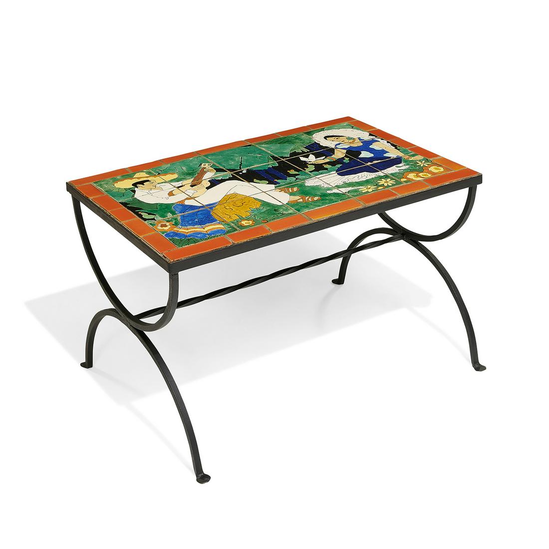 San Jose Pottery La Paloma tableau tile-top table (1 of 3)