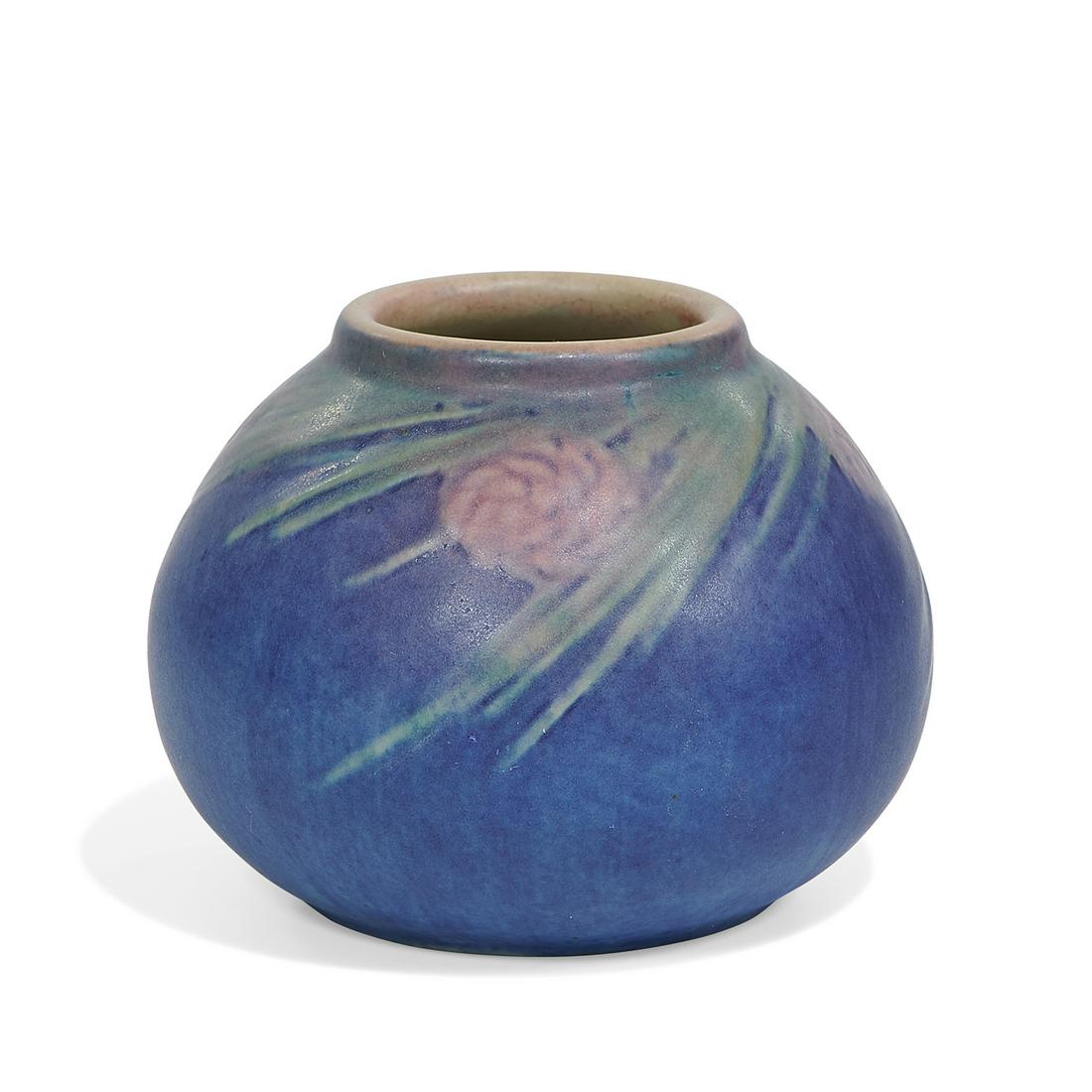 Newcomb College vase with pine cone decoration (1 of 3)