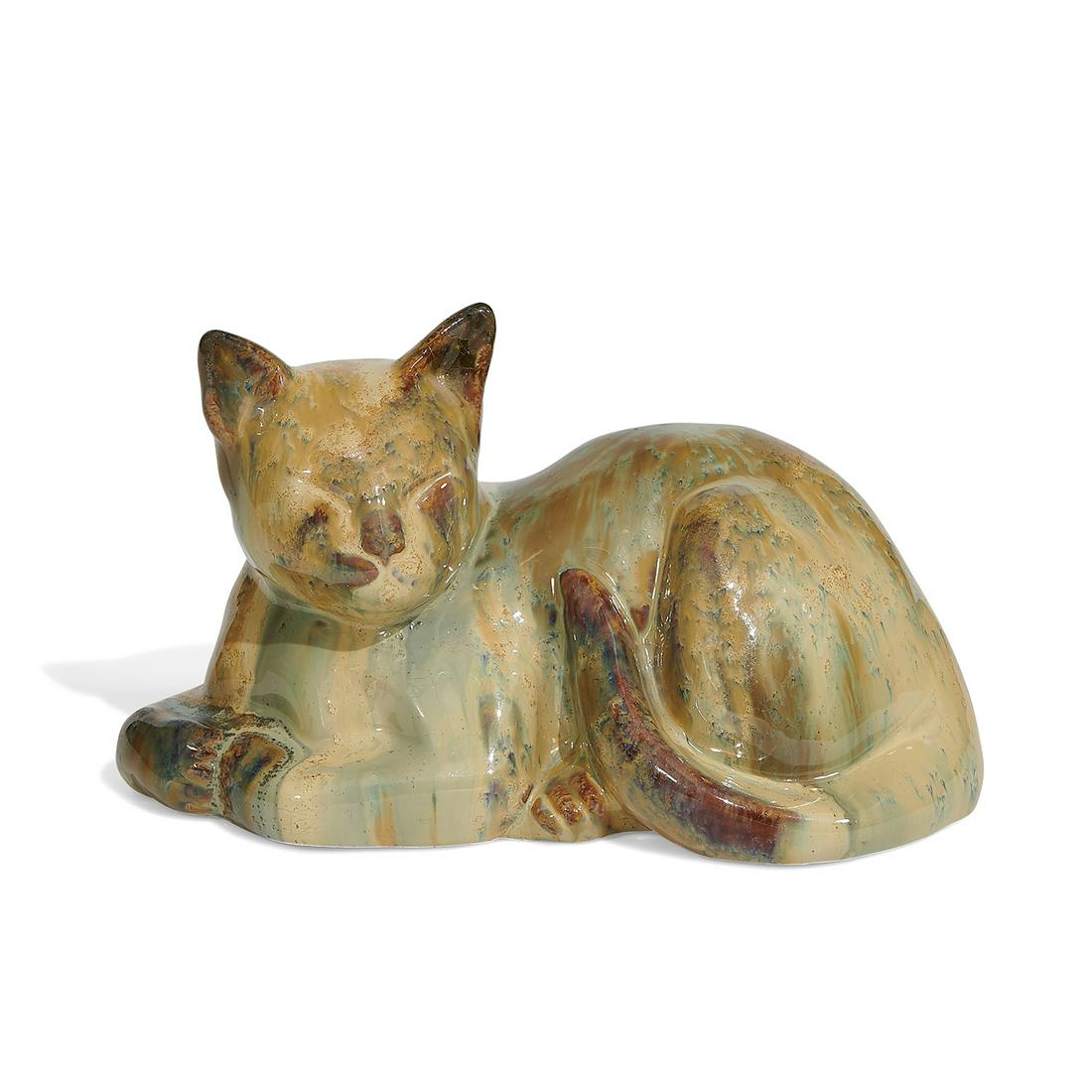 Fulper Pottery Co. Chinese Sleeping Cat doorstop (1 of 4)