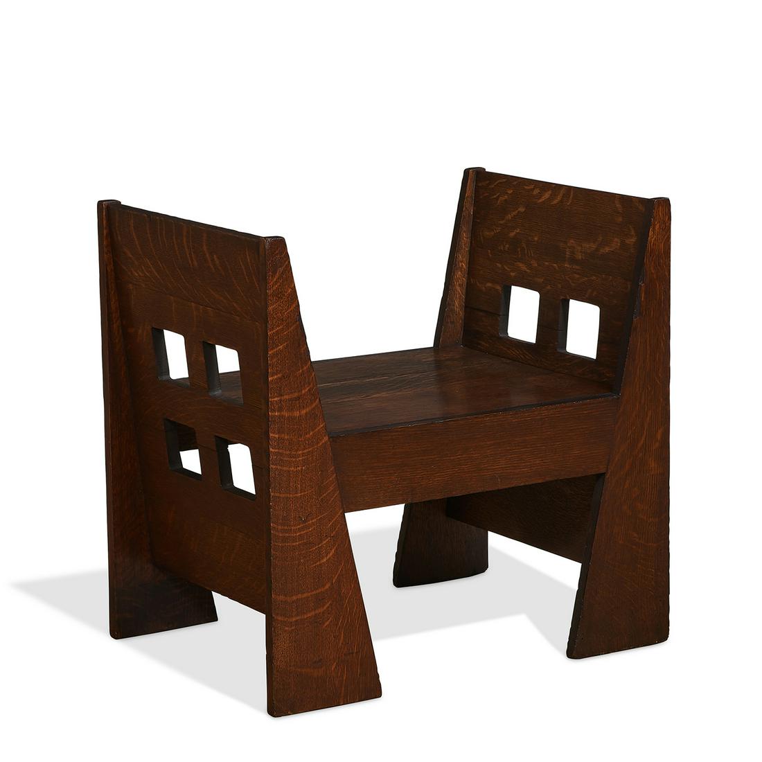 Charles P. Limbert Co. hall seat, #243 (1 of 3)