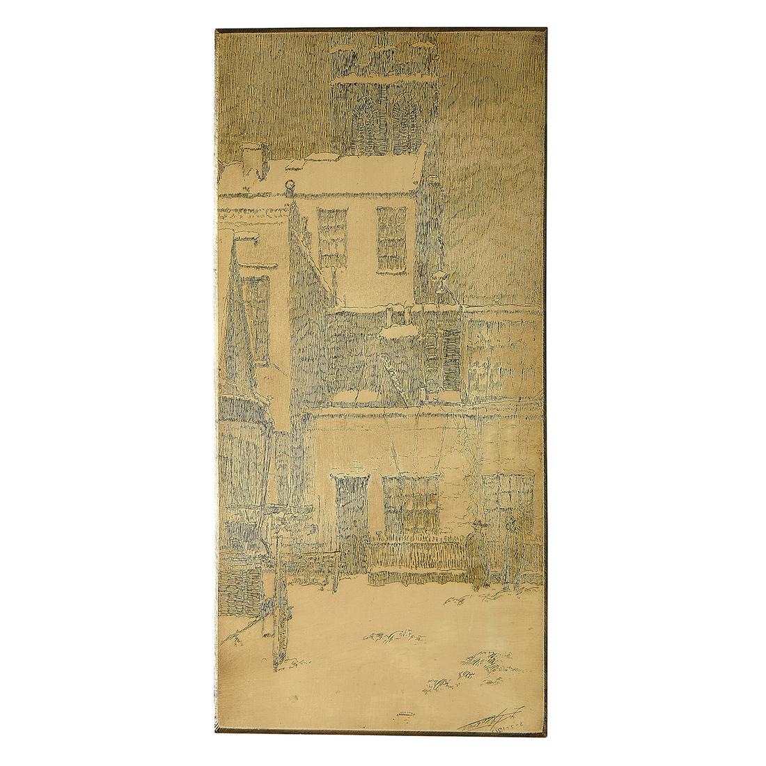 E.T. Hurley original etched printing plate (1 of 2)