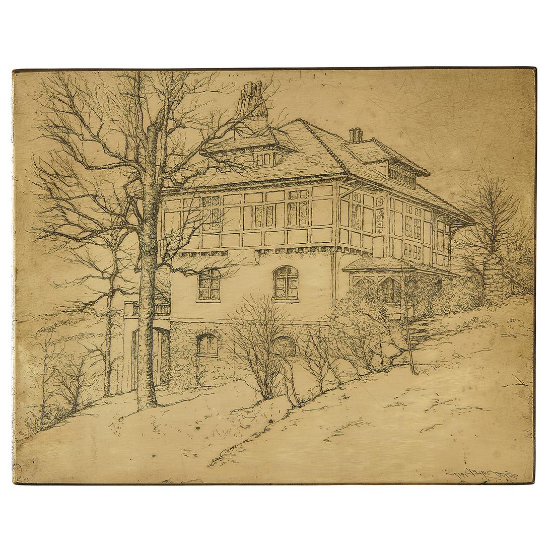 E.T. Hurley original etched printing plate (1 of 3)