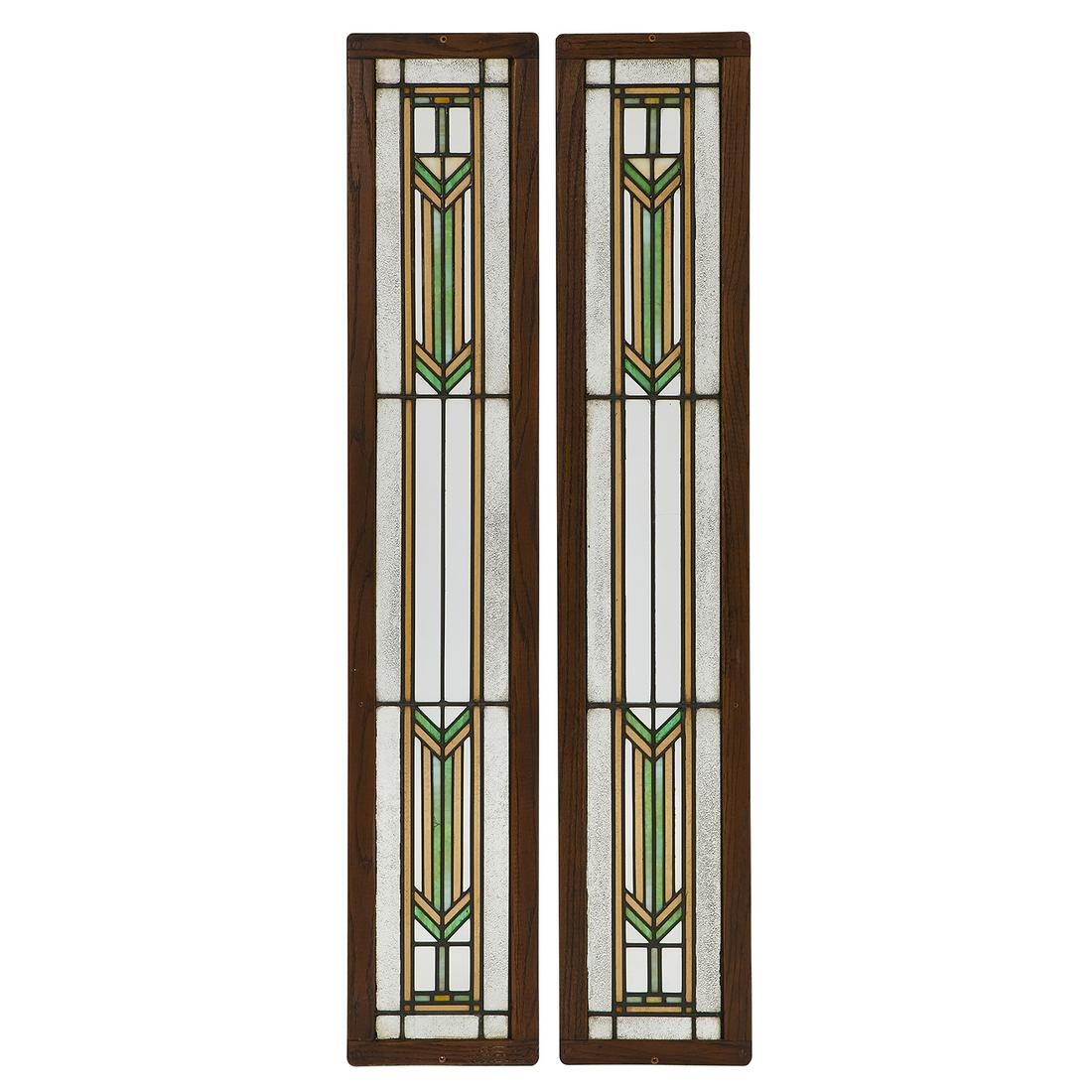E.E. Roberts, Prairie School windows, pair (1 of 2)