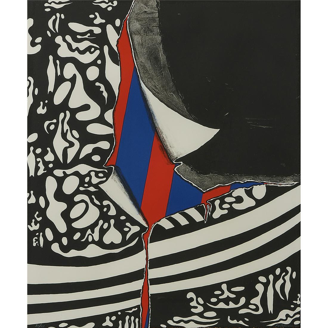 Burhan Dogançay, From Walls V #2655, 1969: Burhan Dogançay (Turkish, 1929-2013) From Walls V #2655, 1969 color lithograph signed lower right edition of 20 published by Tamarind Lithography Workshop, Inc., Los Angeles, California 23" x 19 