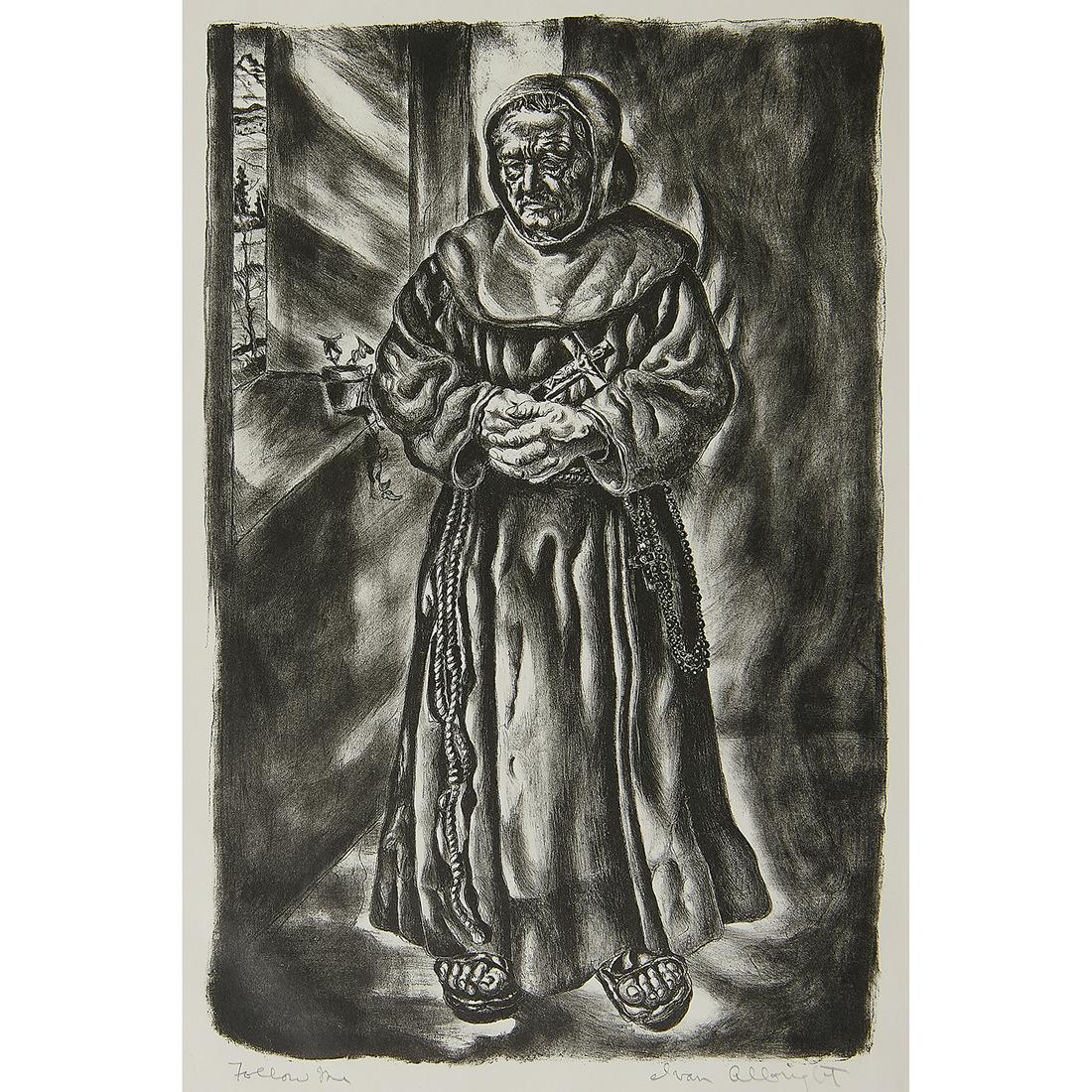 Ivan Albright, Follow Me: Ivan Albright (American, 1897-1983) Follow Me, 1948 lithograph signed and titled in pencil lower margin edition of 250 13 7/8" x 9"
