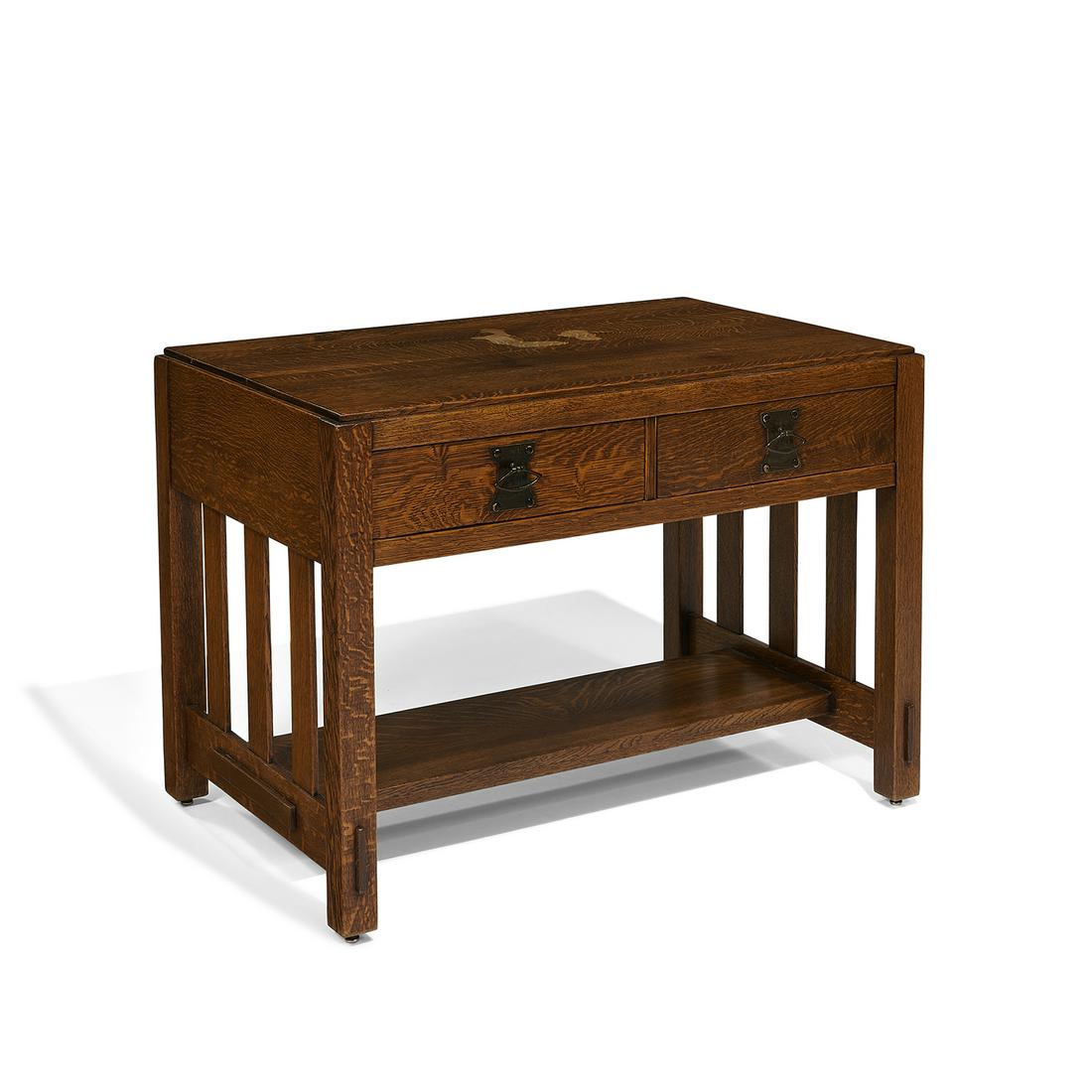 American Arts & Crafts library table (1 of 2)