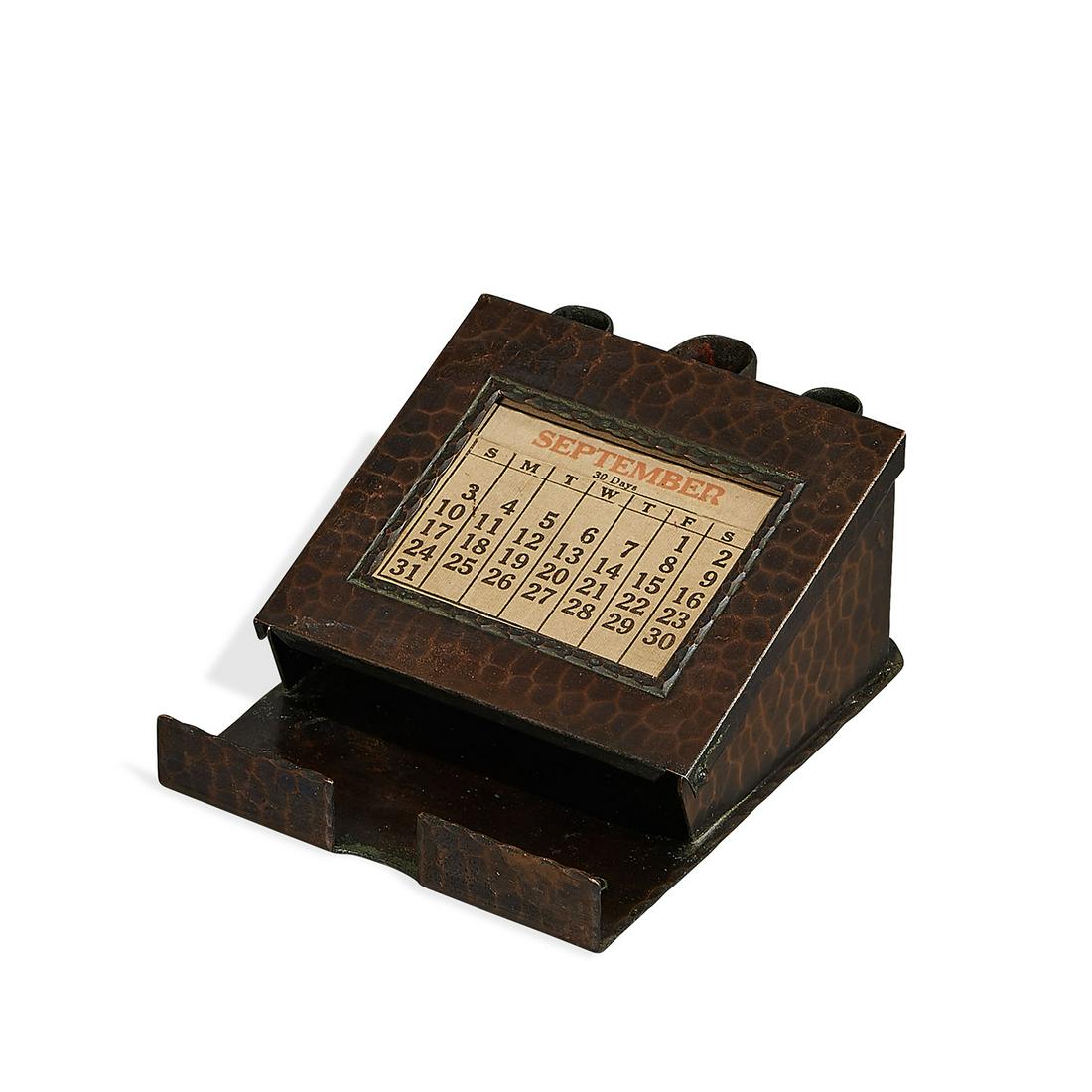 The Roycrofters desk calendar with pen holder, #512 (1 of 3)