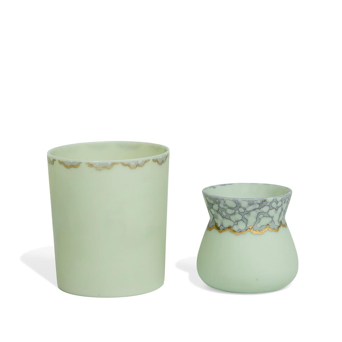 New England Glass Co. Green Opaque articles (1 of 2)