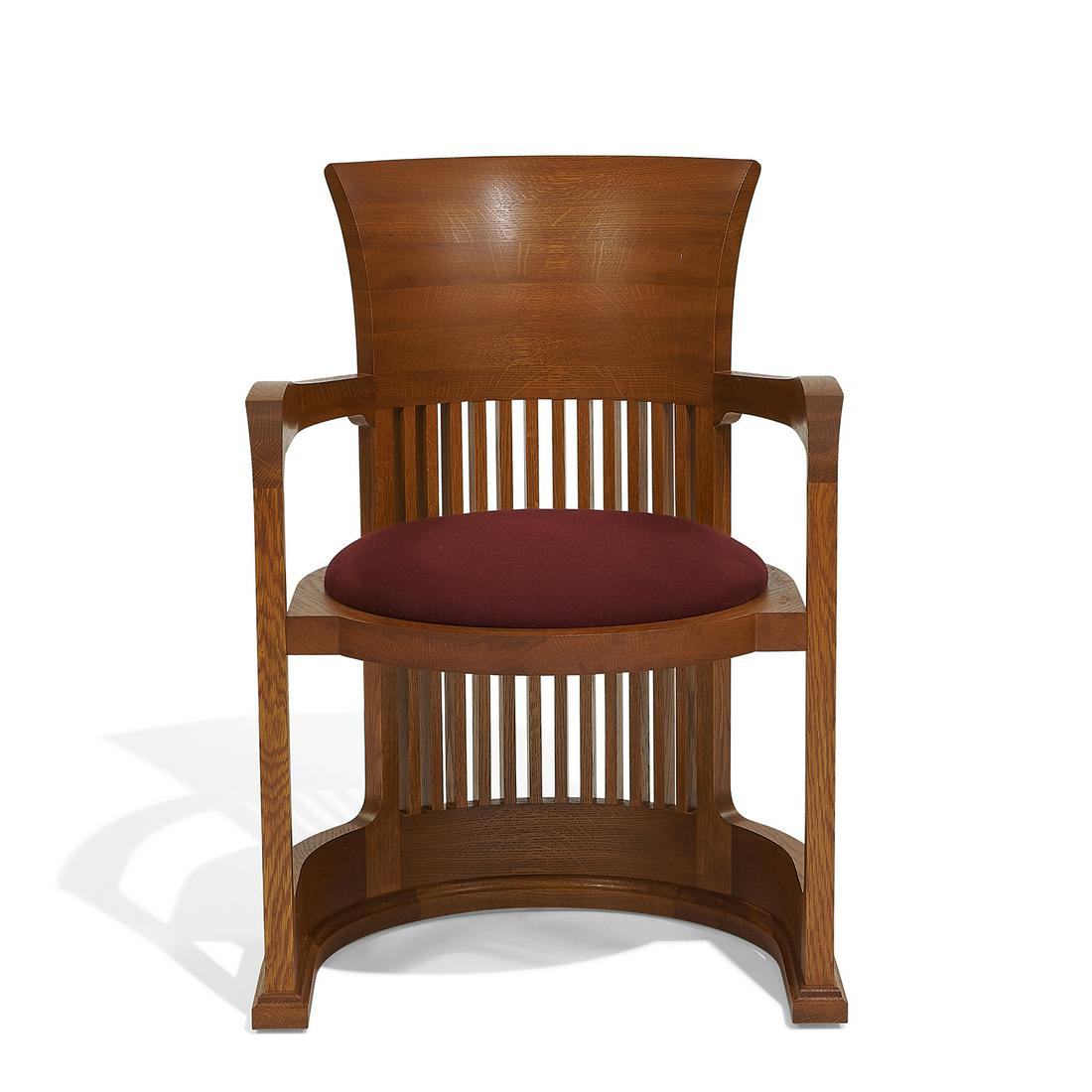 After Frank Lloyd Wright contemporary barrel chair (1 of 2)