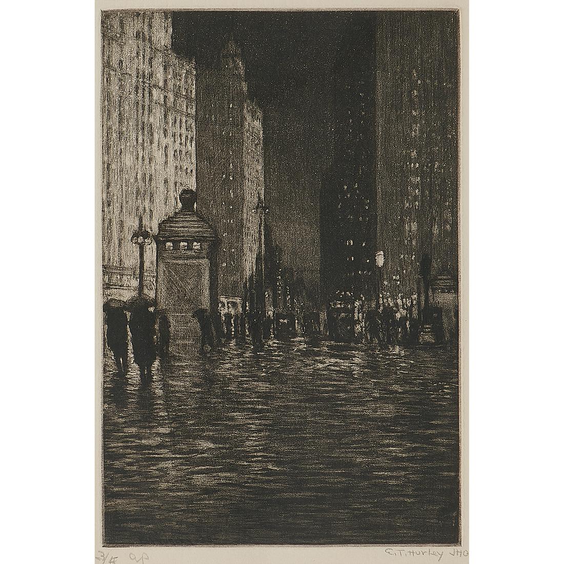 E.T. Hurley, A.N.A., View of Chicago's Michigan Avenue (1 of 3)