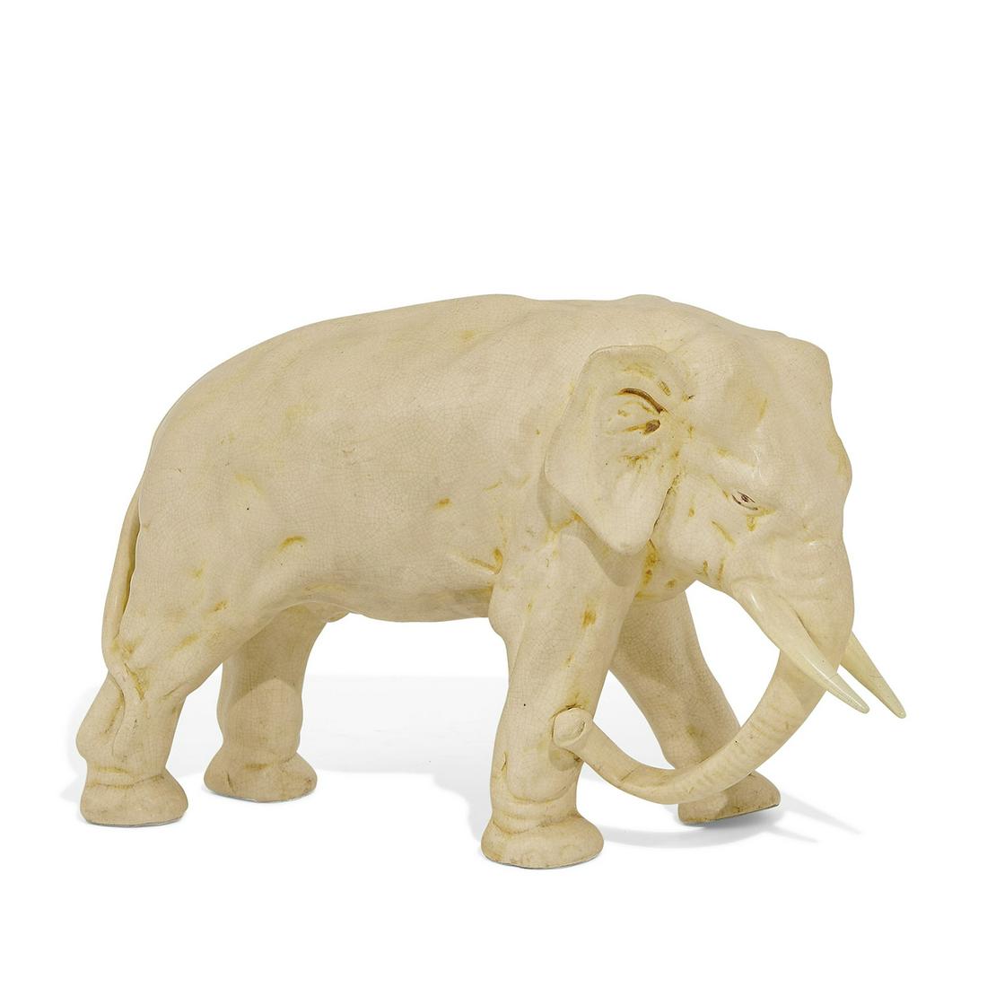 Weller Pottery rare large Muscota elephant figure (1 of 5)