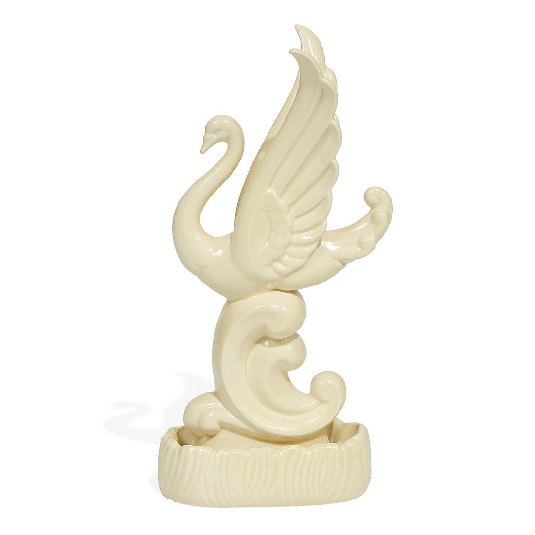 Cowan Pottery, Swan flower frog (1 of 3)