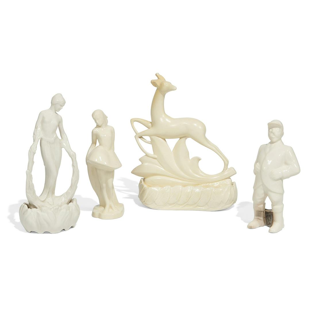 Cowan Pottery, group of figures in Ivory glazes (1 of 4)