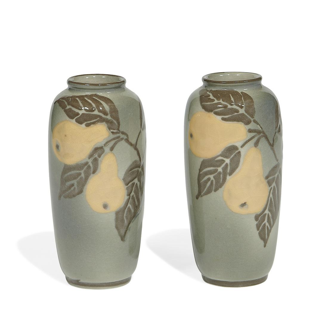 Elizabeth Barrett, Rookwood Pottery vases, pair (1 of 3)