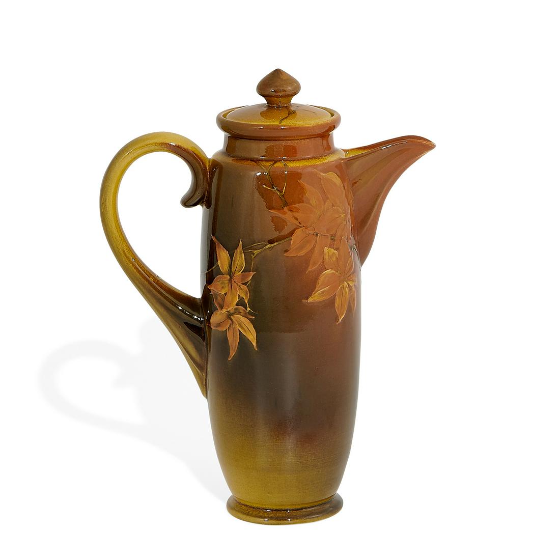 L. Perkins, Rookwood Standard Glaze chocolate pot (1 of 3)