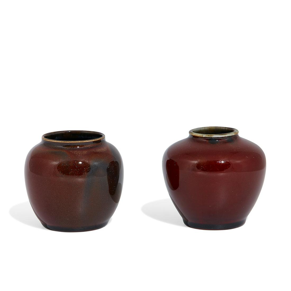 Rookwood Pottery porcelain Coromandel vases, two (1 of 3)
