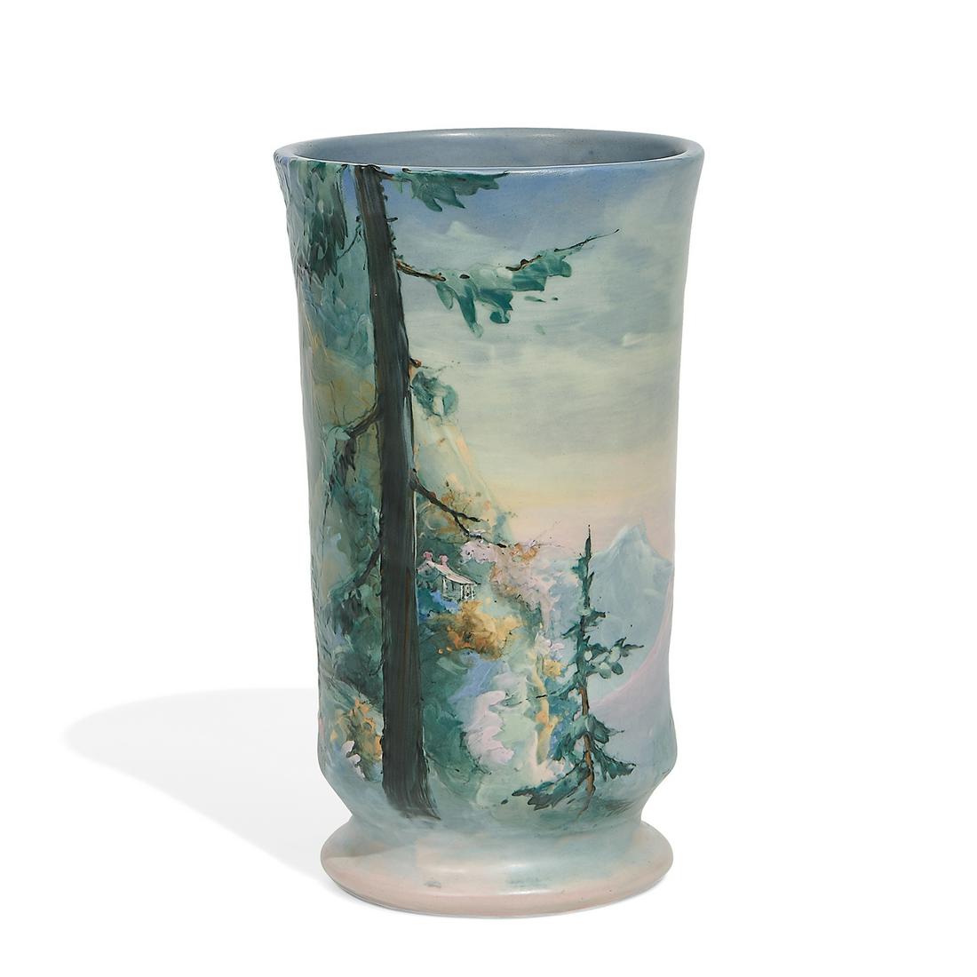 Mae Timberlake, Weller Pottery Hudson scenic vase (1 of 7)