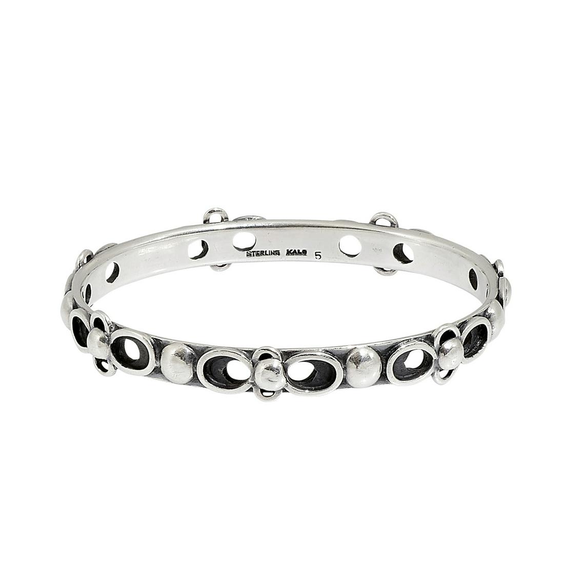 The Kalo Shop bangle bracelet with floral motif (1 of 2)